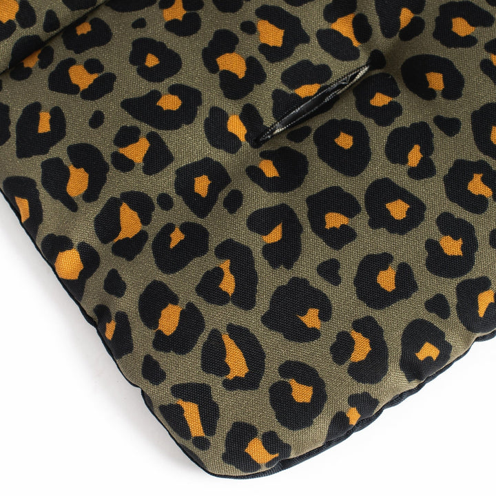 Roma Gemini 2 double pushchair in Khaki Leopard, seat liner detail