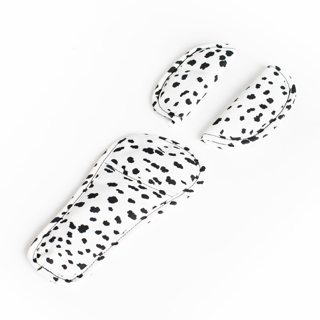Roma Gemini 2 double pushchair in Dalmatian, shoulder pad detail