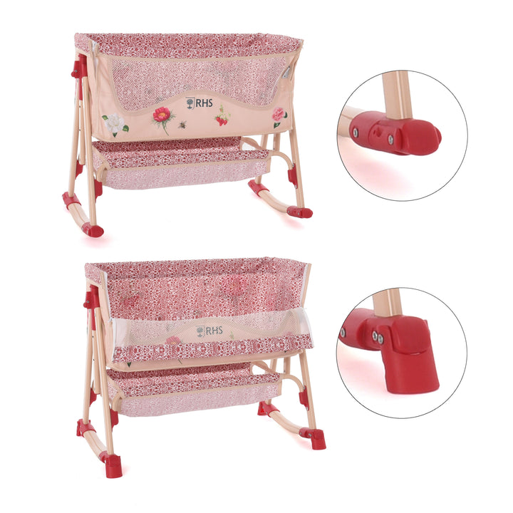 Roma RHS Bedside Crib - Flora - main product photo