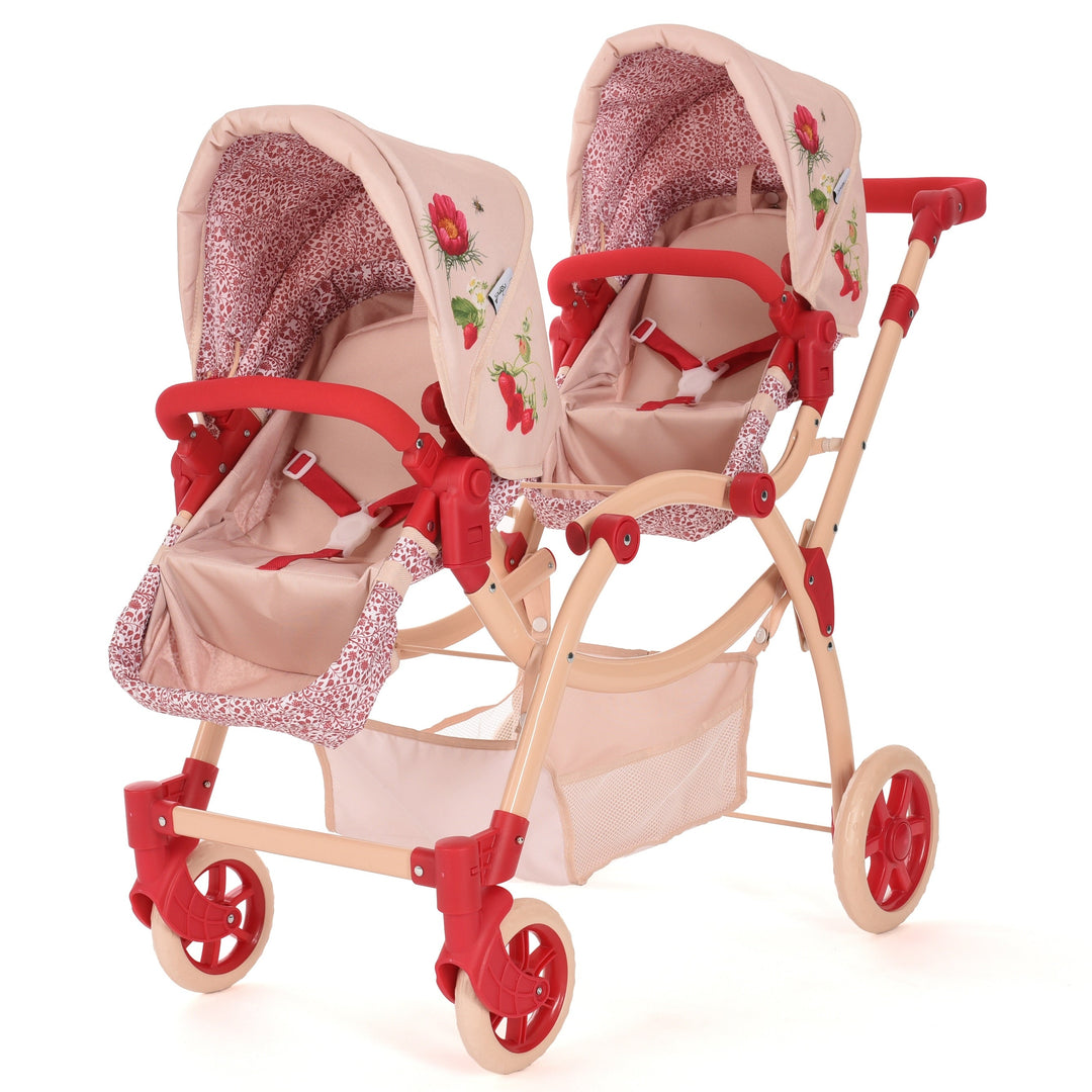 Roma RHS Twin Dolls Pram - Flora - detail photo