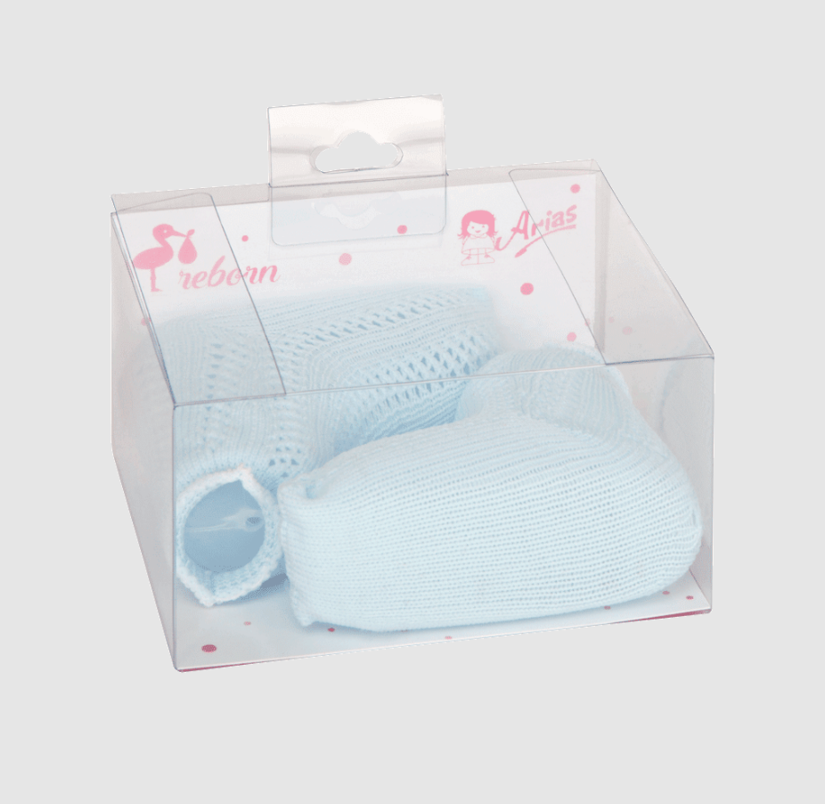 Arias Doll Socks, Set for Reborn Dolls 40-45cm, product photo on white background