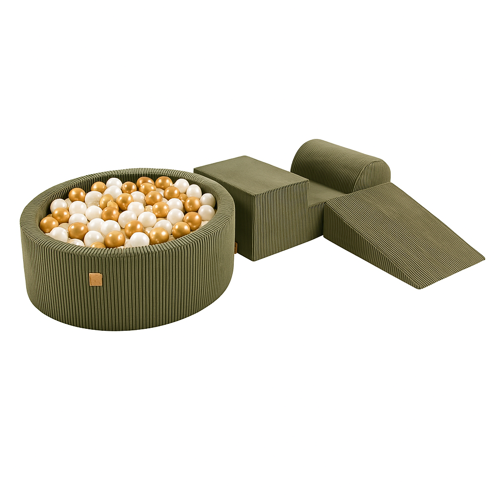 MeowBaby Soft Play Ball Pit - Aesthetic, Khaki