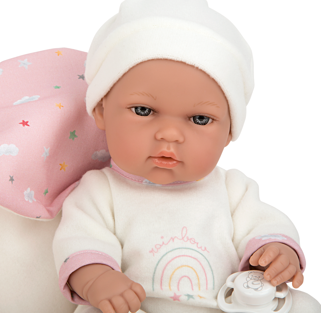 Arias Elegance Bunny Doll with Blanket and Dummy, Pink, 30cm, supplier gallery view 1