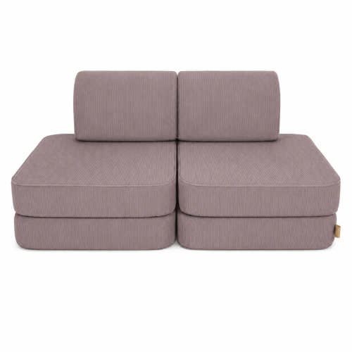 MeowBaby Slimcord Pocket Kids Sofa Basic in Taupe