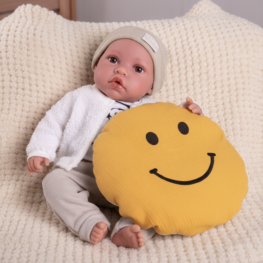 Smiles included - Antonio Juan Newborn Erik Doll with Smile Cushion, 42cm, Nestoro
