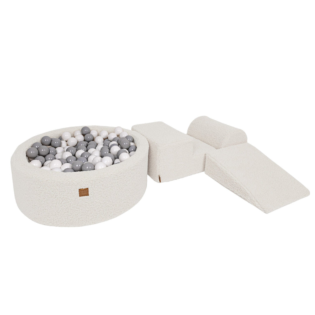 MeowBaby Soft Play Ball Pit - Bearly, Cream