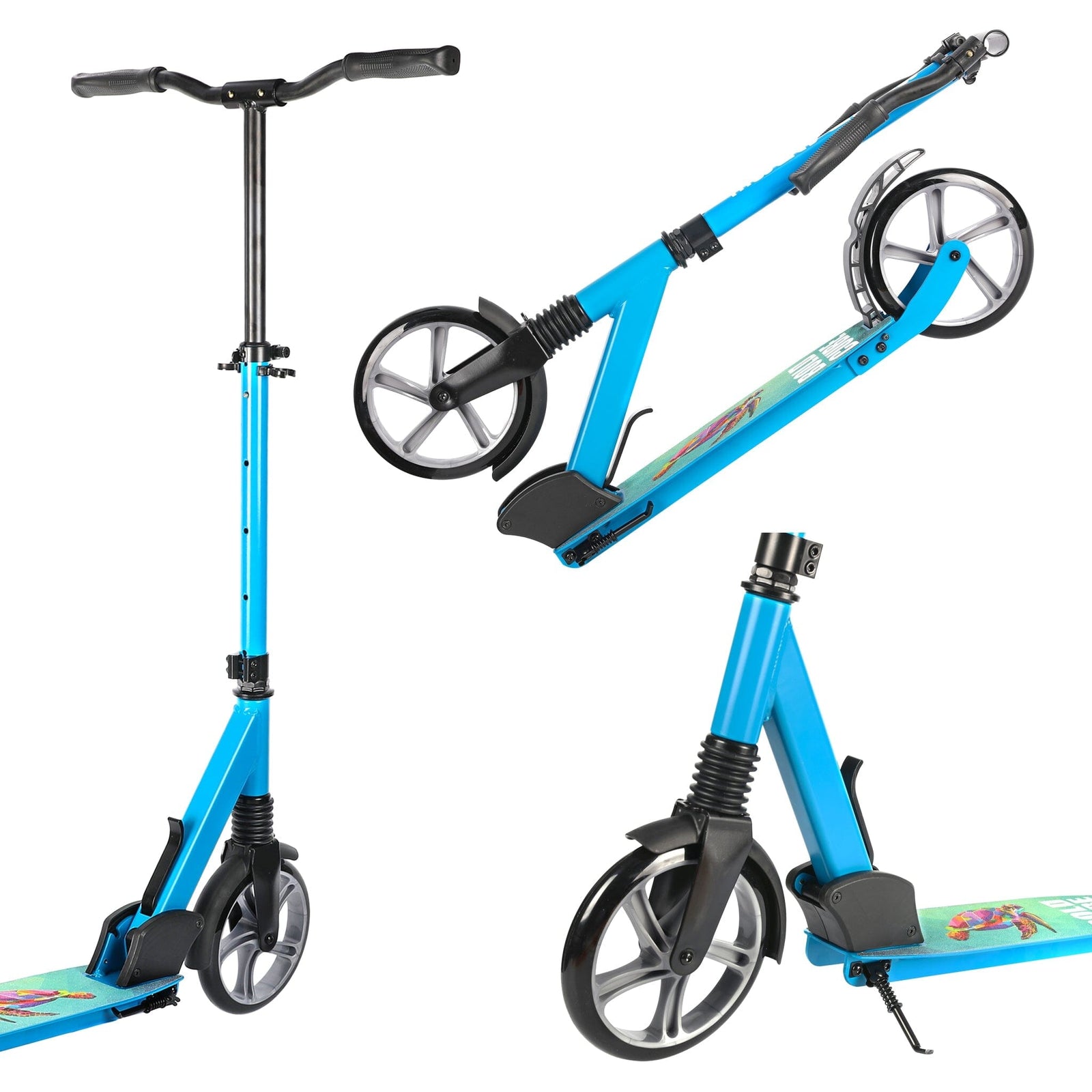 Cyan - Big 2 Wheel Scooter Mini Bee Big Wheeler
