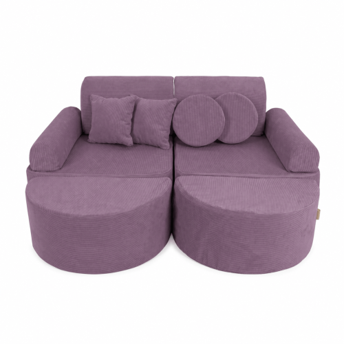 MeowBaby Slimcord Pocket Kids Sofa Max in Lavender