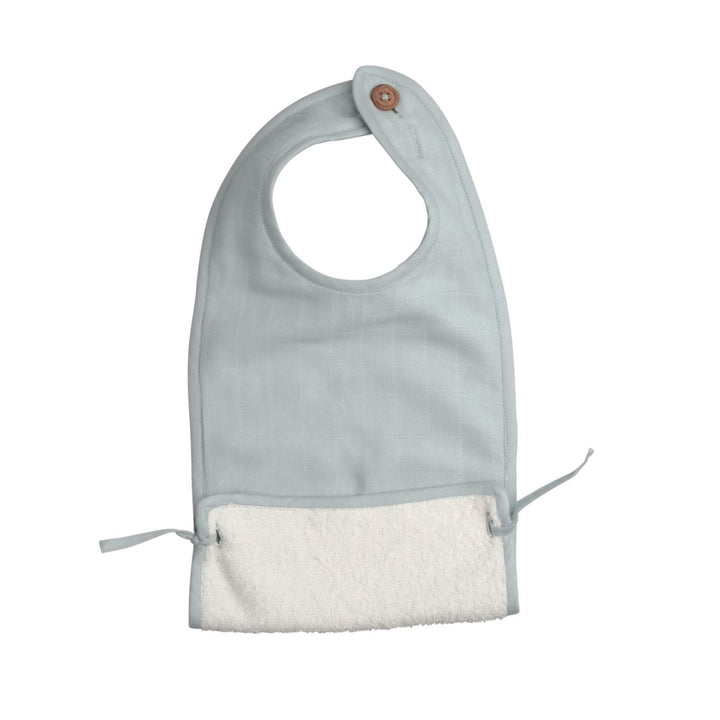 Foggy Blue Muslin Feeding Bib Bibs Fabelab 