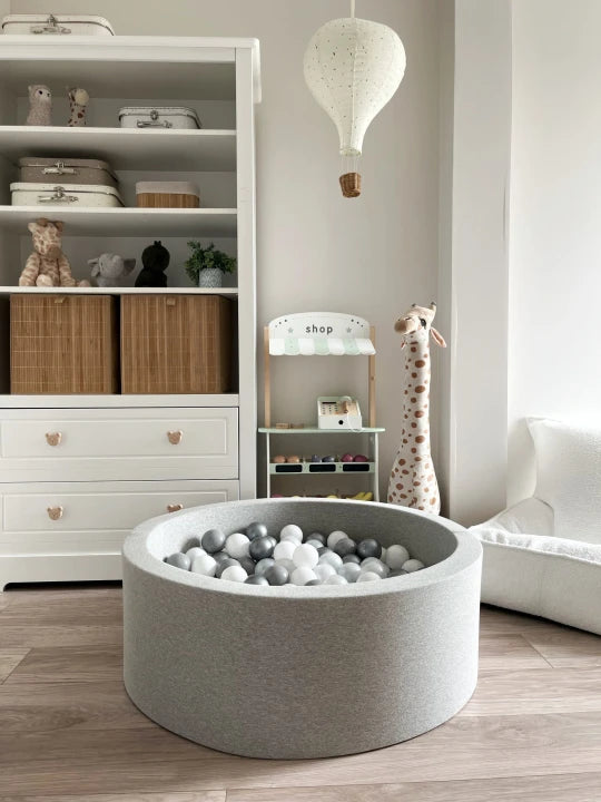 Monio for Kids Light Grey Cotton Round Ball Pit - lifestyle