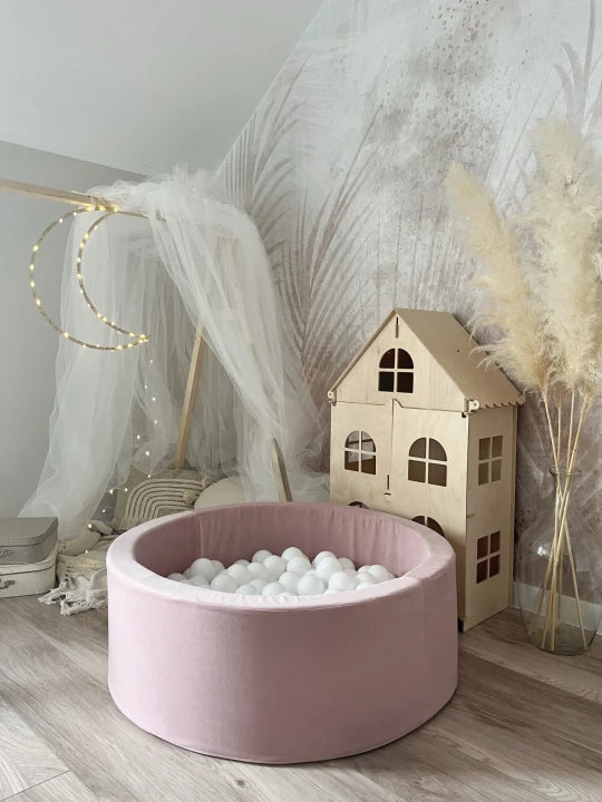 Monio for Kids Pink Cotton Trinity Round Ball Pit - lifestyle