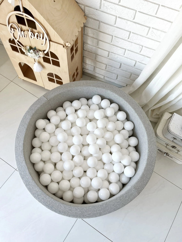 Monio for Kids Light Grey Cotton Round Ball Pit