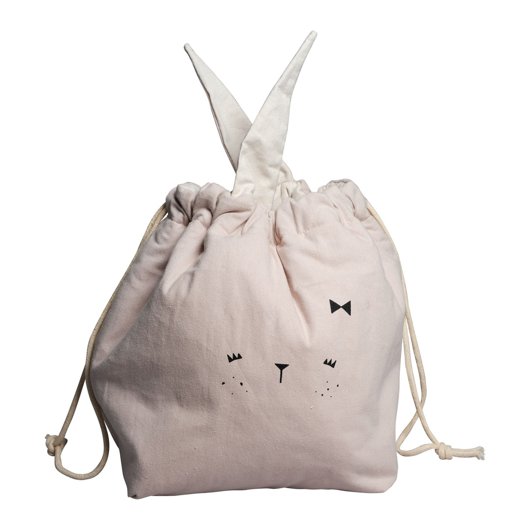 Mauve Bunny Storage Bag Baby Mobile Accessories Fabelab 