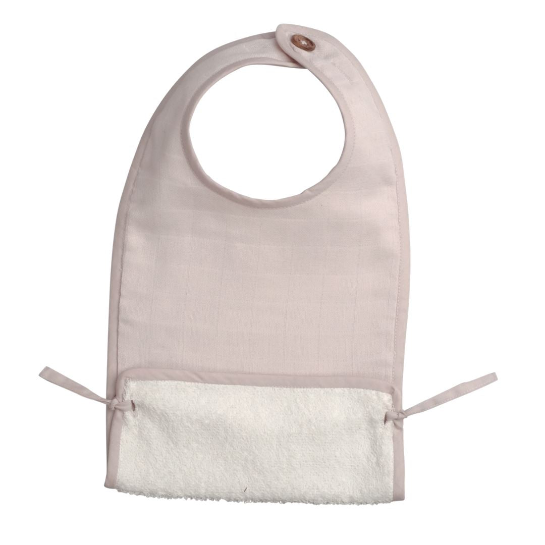 Mauve Muslin Feeding Bib Bibs Fabelab 