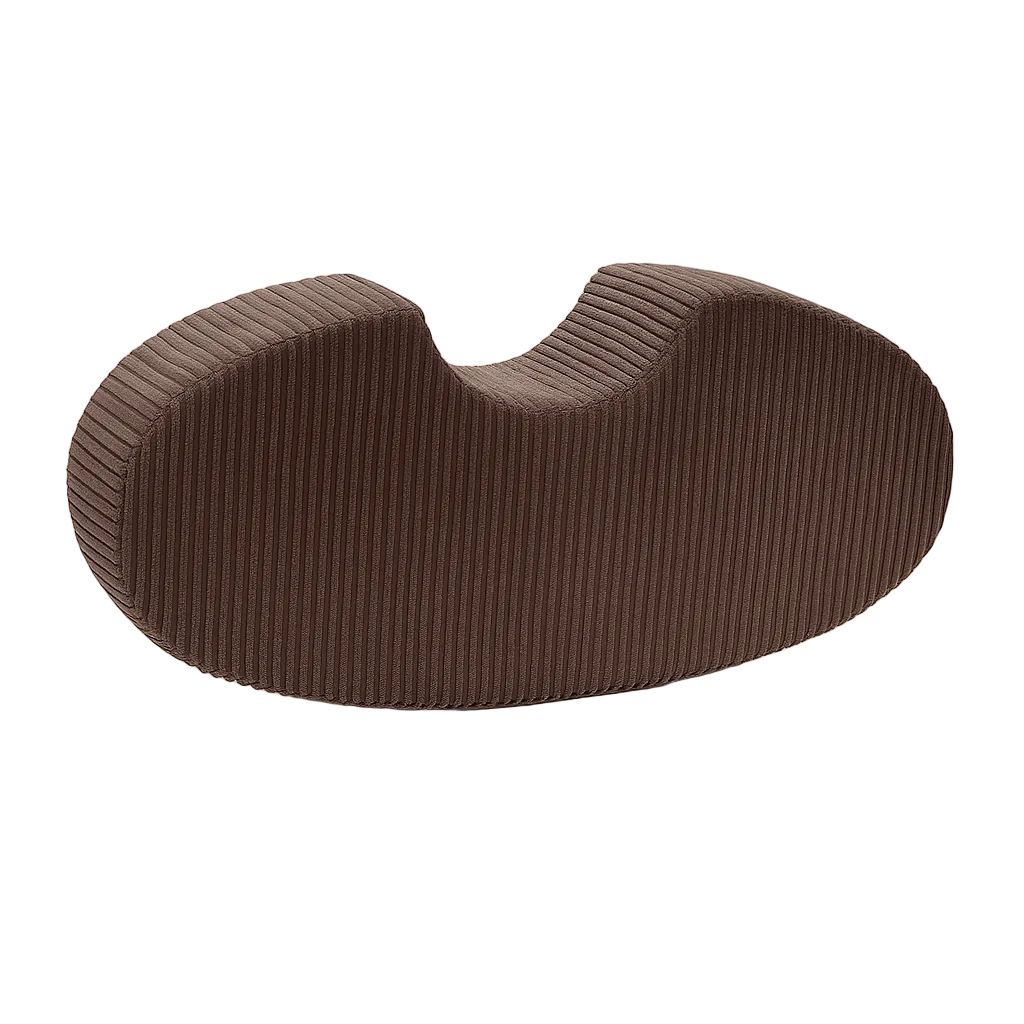MeowBaby Aesthetic Bean Shape in Brown, foam kidney-shaped play seat