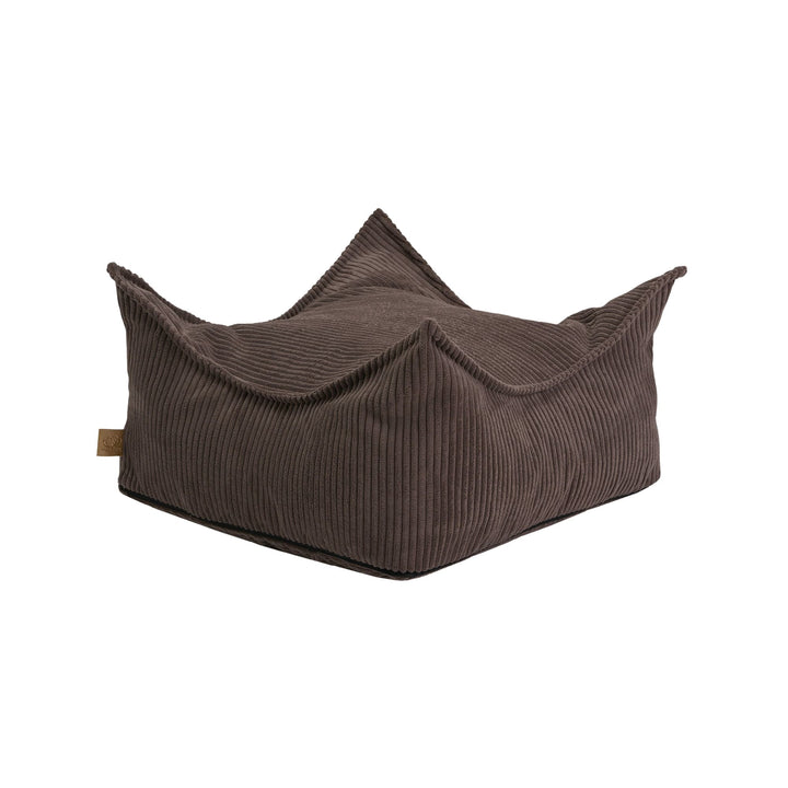 MeowBaby Square Puff in Aesthetic Brown velvet corduroy