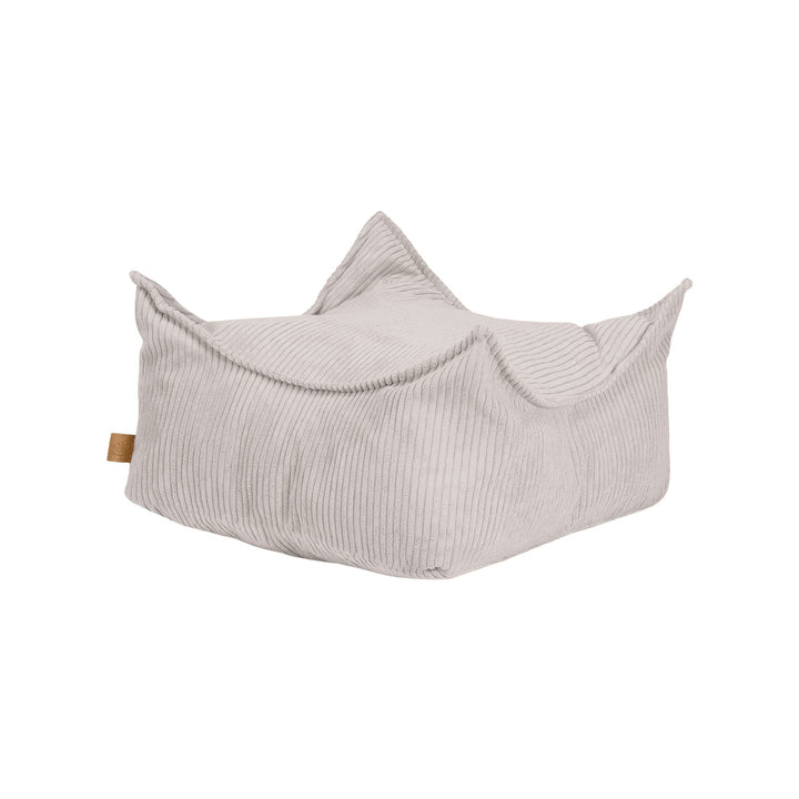 MeowBaby Square Puff in Aesthetic Ecru velvet corduroy