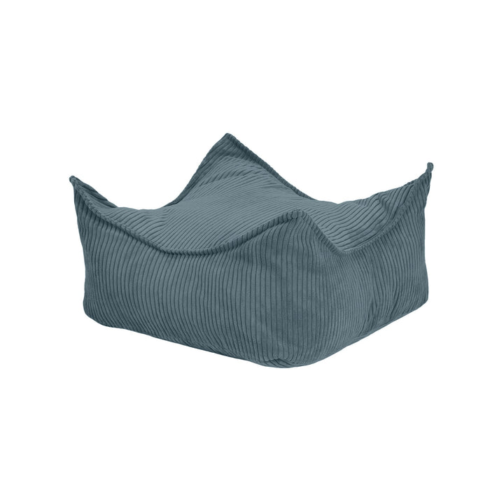 MeowBaby Square Puff in Aesthetic Turquoise velvet corduroy