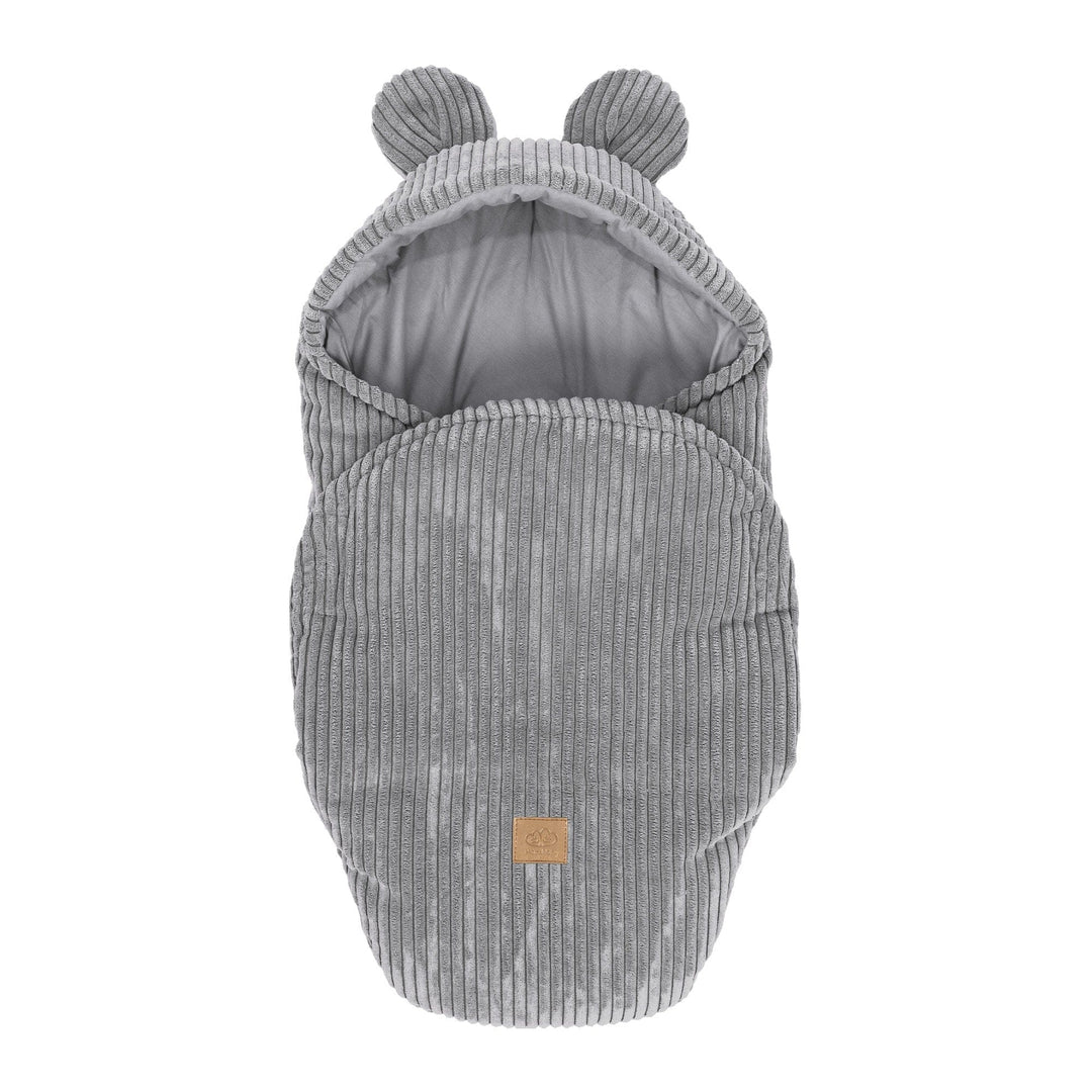MeowBaby Baby Swaddle with Bear Ears, Corduroy Vanilla