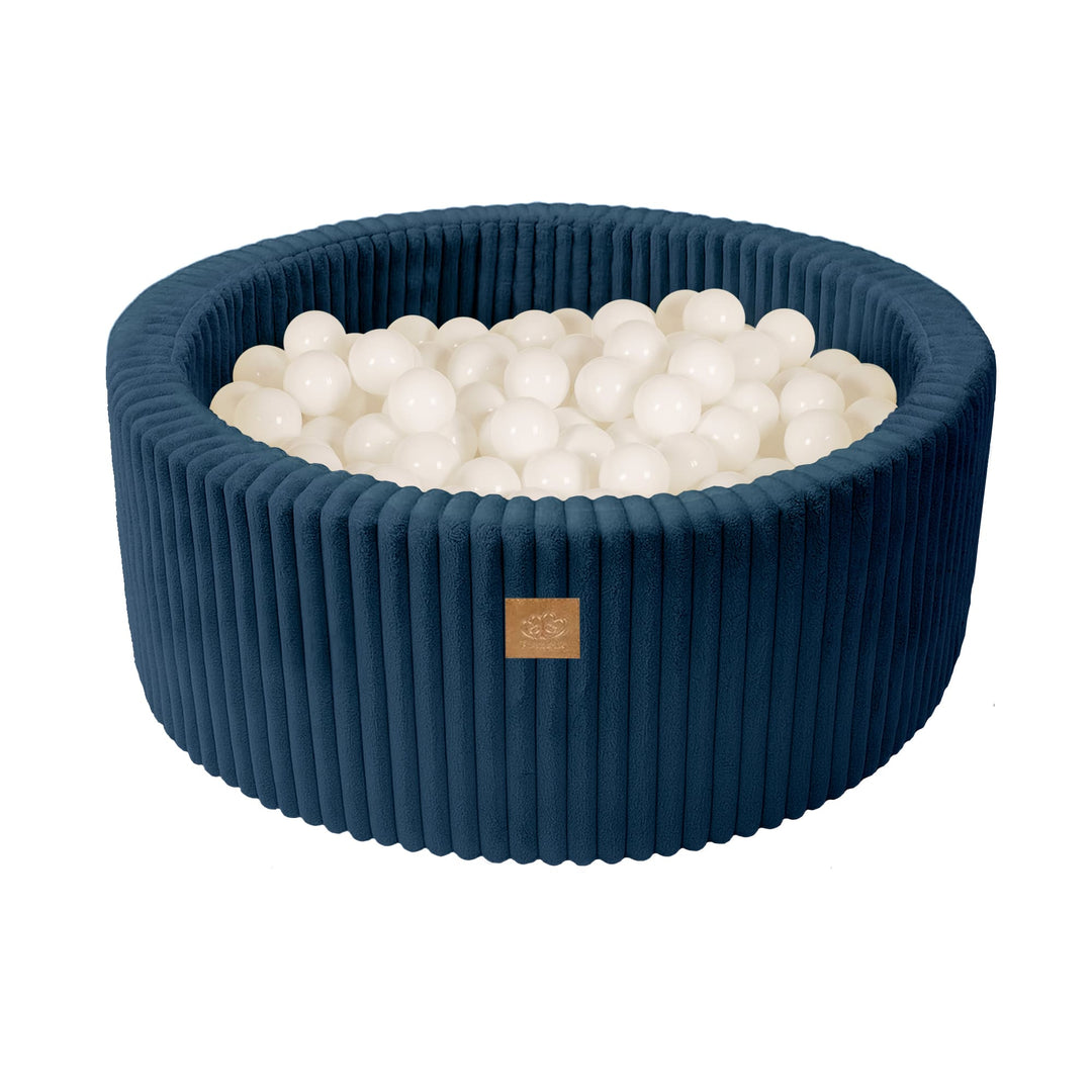 MeowBaby Midnight Blue Churros round ball pit with corduroy cover