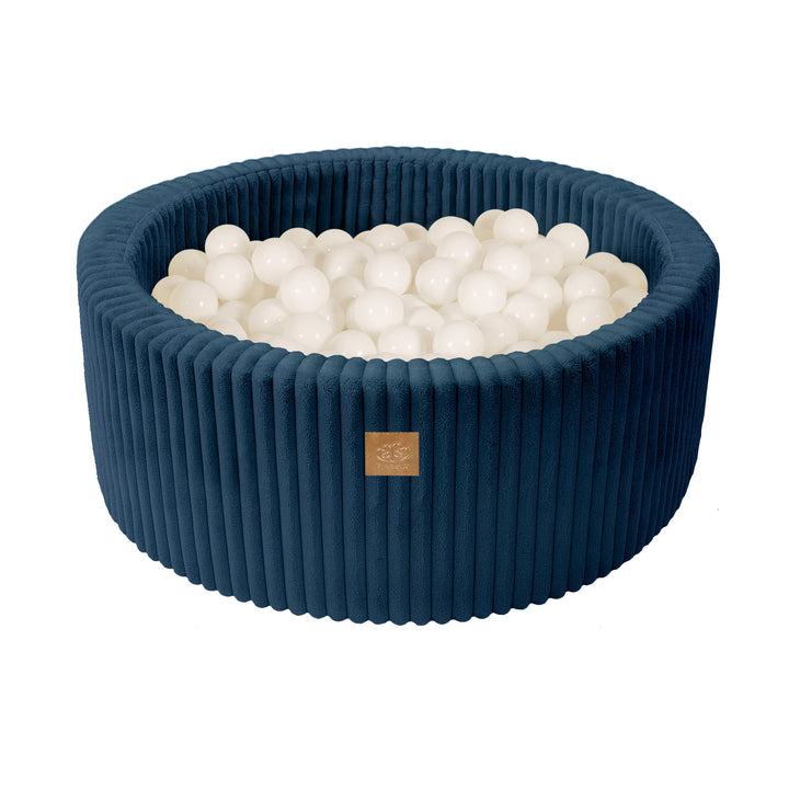 MeowBaby Midnight Blue Churros round ball pit with corduroy cover