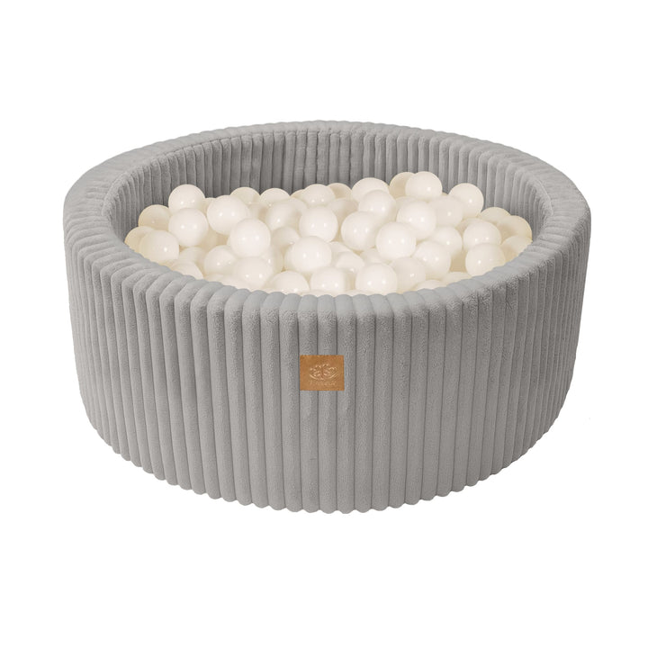 MeowBaby Moon Dust Grey Churros round ball pit with corduroy cover