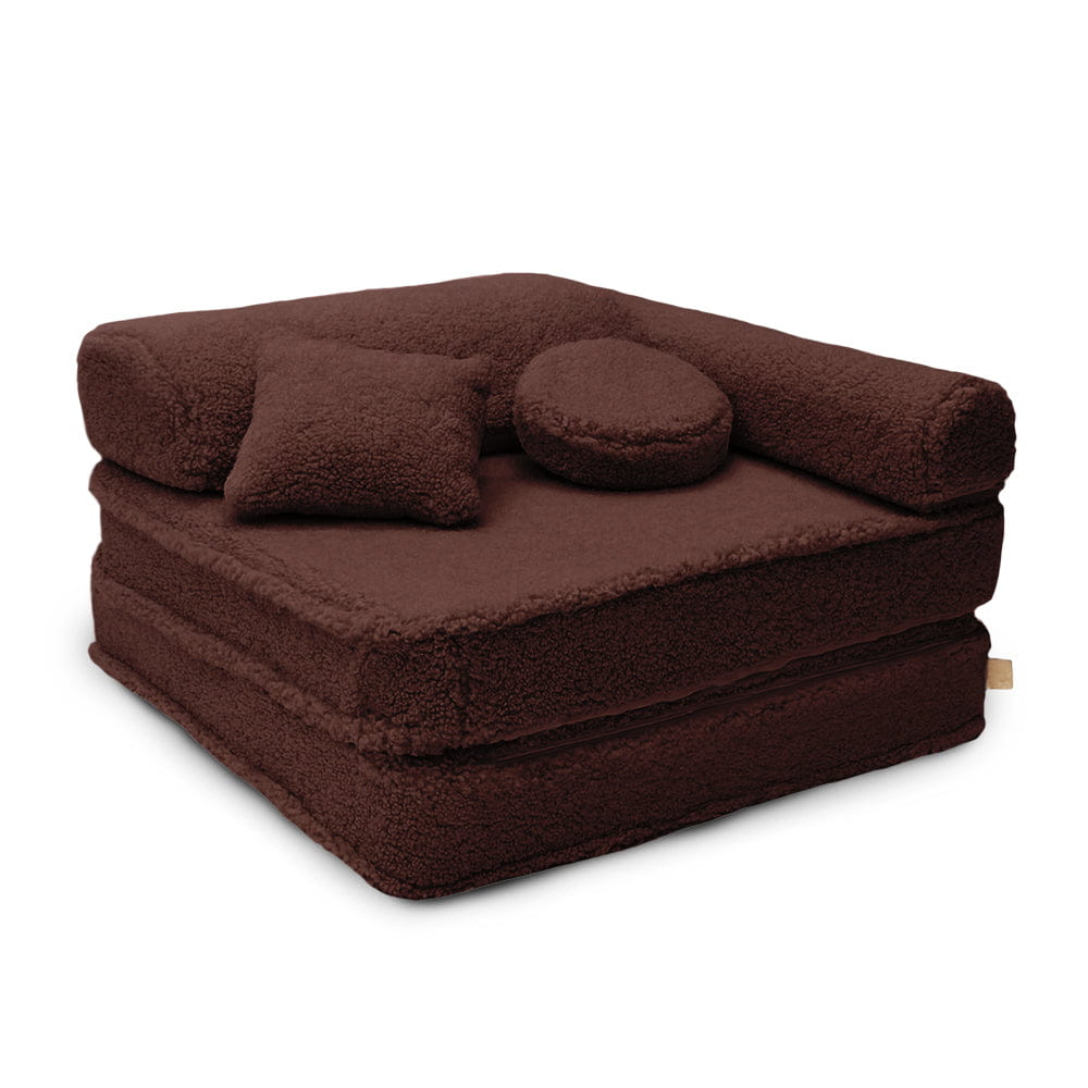 MeowBaby Bearly Kids Play Armchair 60cm - Dark Brown