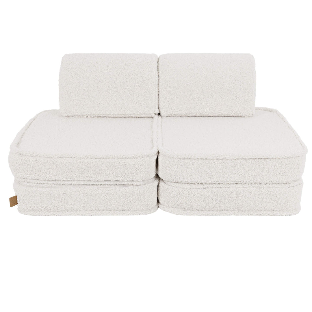 MeowBaby Bearly Pocket Kids Sofa - Basic - Cream
