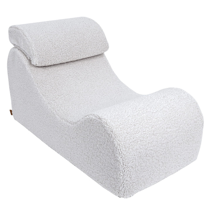 MeowBaby Bearly Wave Lounger - White, side view