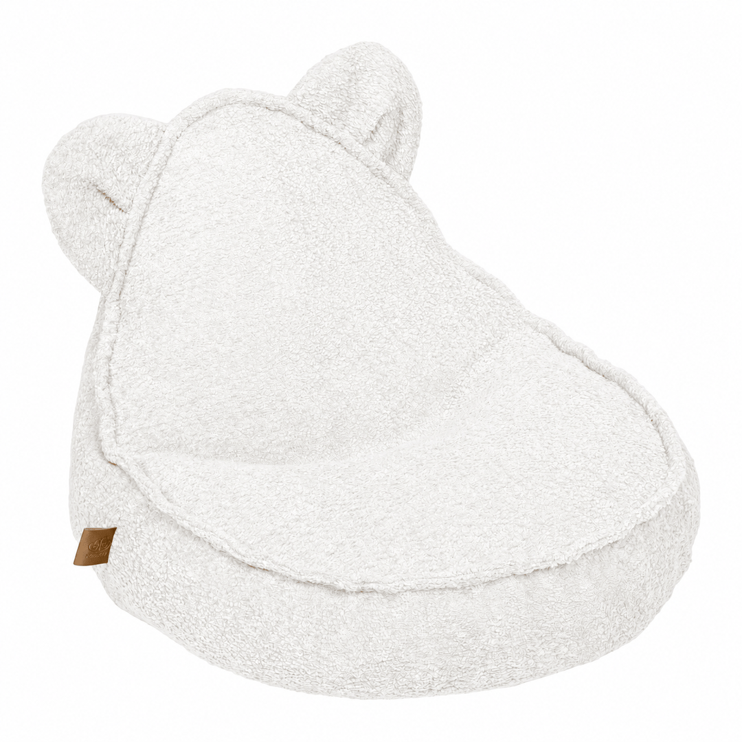MeowBaby Boucle Teddy Sako Bag in White - children&