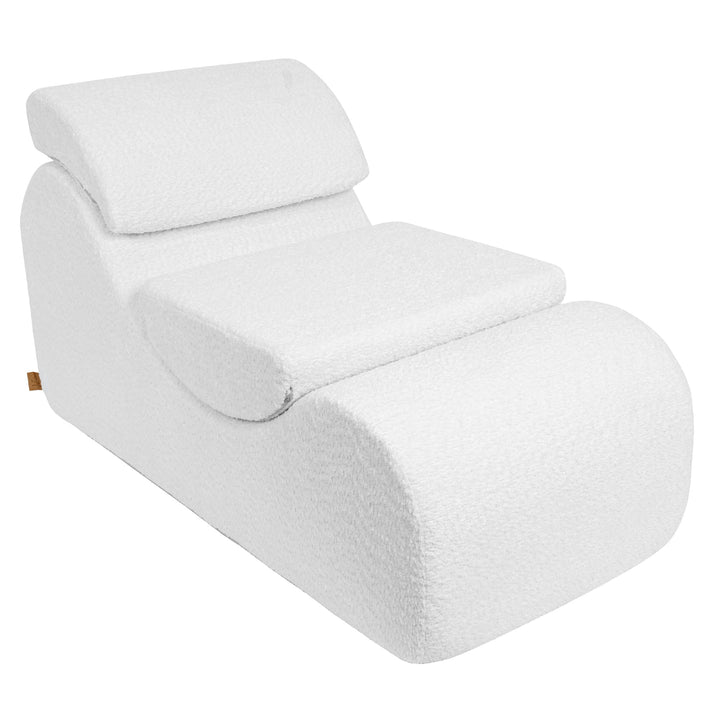 MeowBaby Boucle Wave Lounger - White
