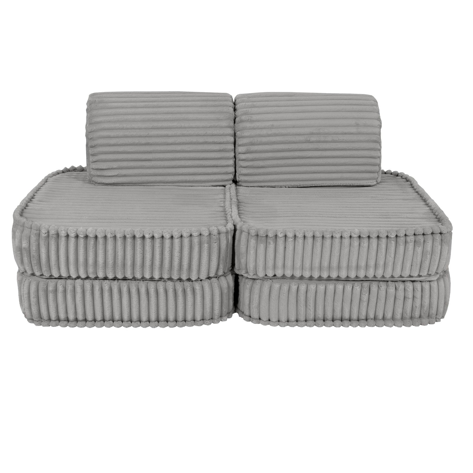 MeowBaby Churros Pocket Kids Sofa - Basic - Jurassic Grey