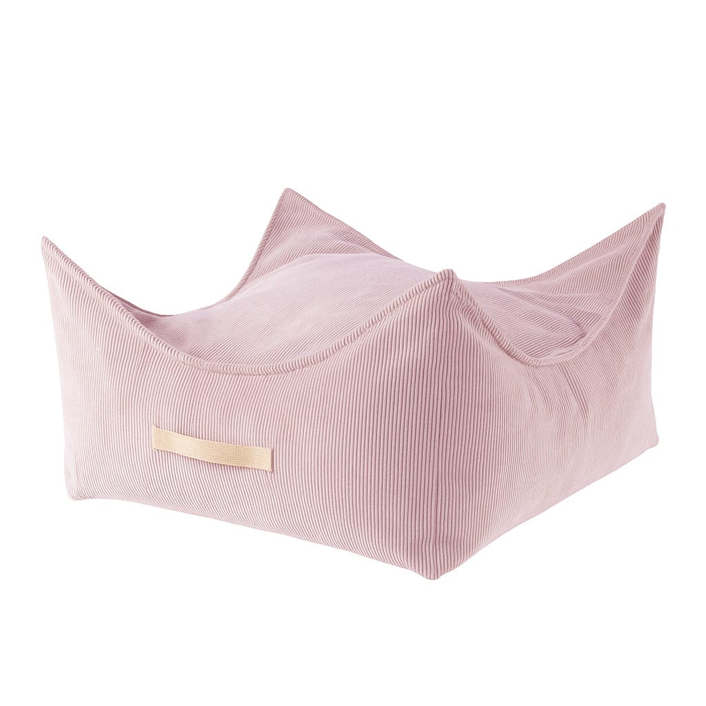 MeowBaby Square Puff in Pink corduroy