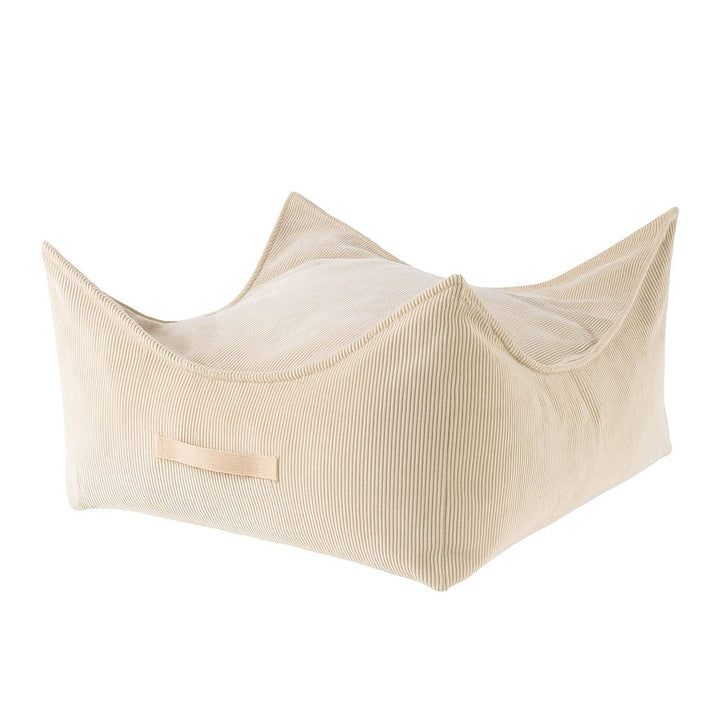 MeowBaby Square Puff in Sand corduroy