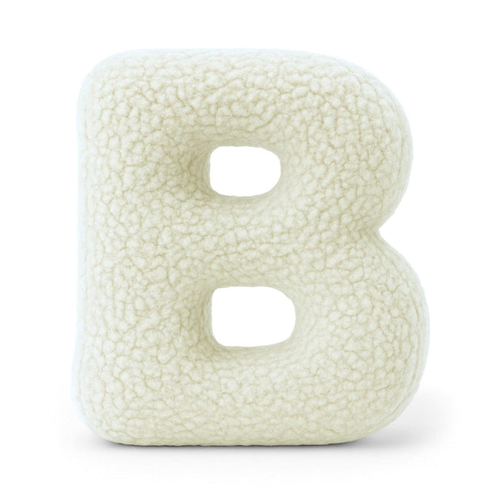 MeowBaby Cream Teddy Letter Cushion - Letter B
