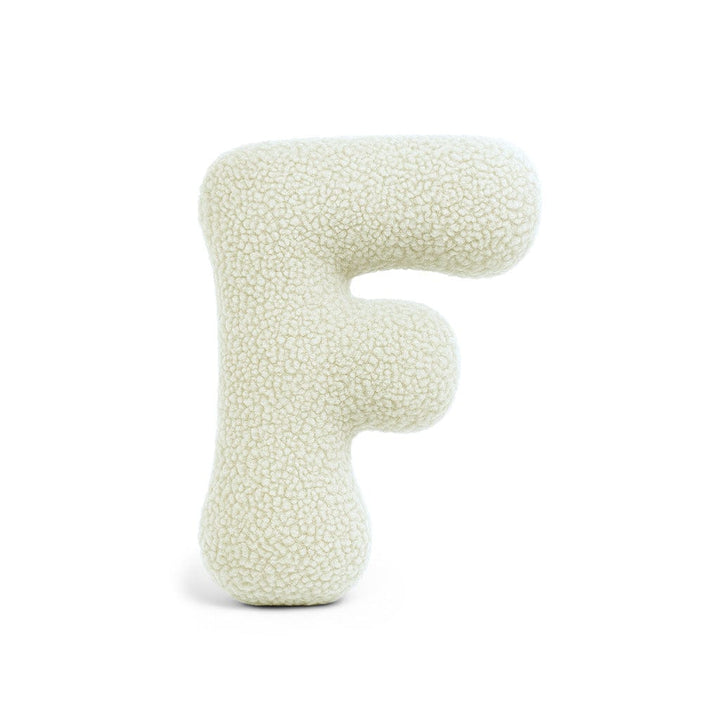 MeowBaby Cream Teddy Letter Cushion - Letter F