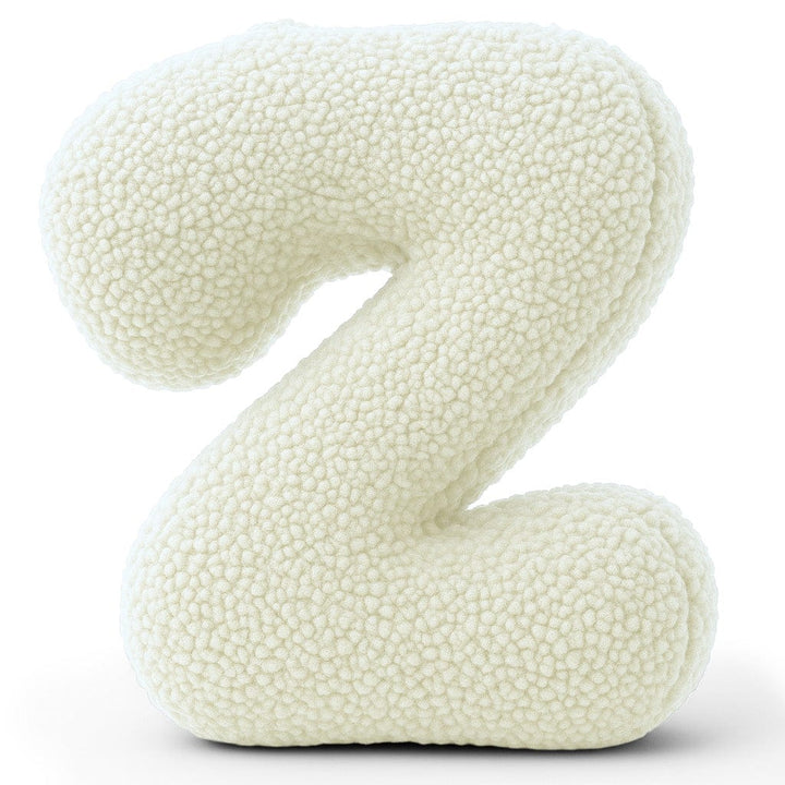 MeowBaby Cream Teddy Letter Cushion - Letter Z