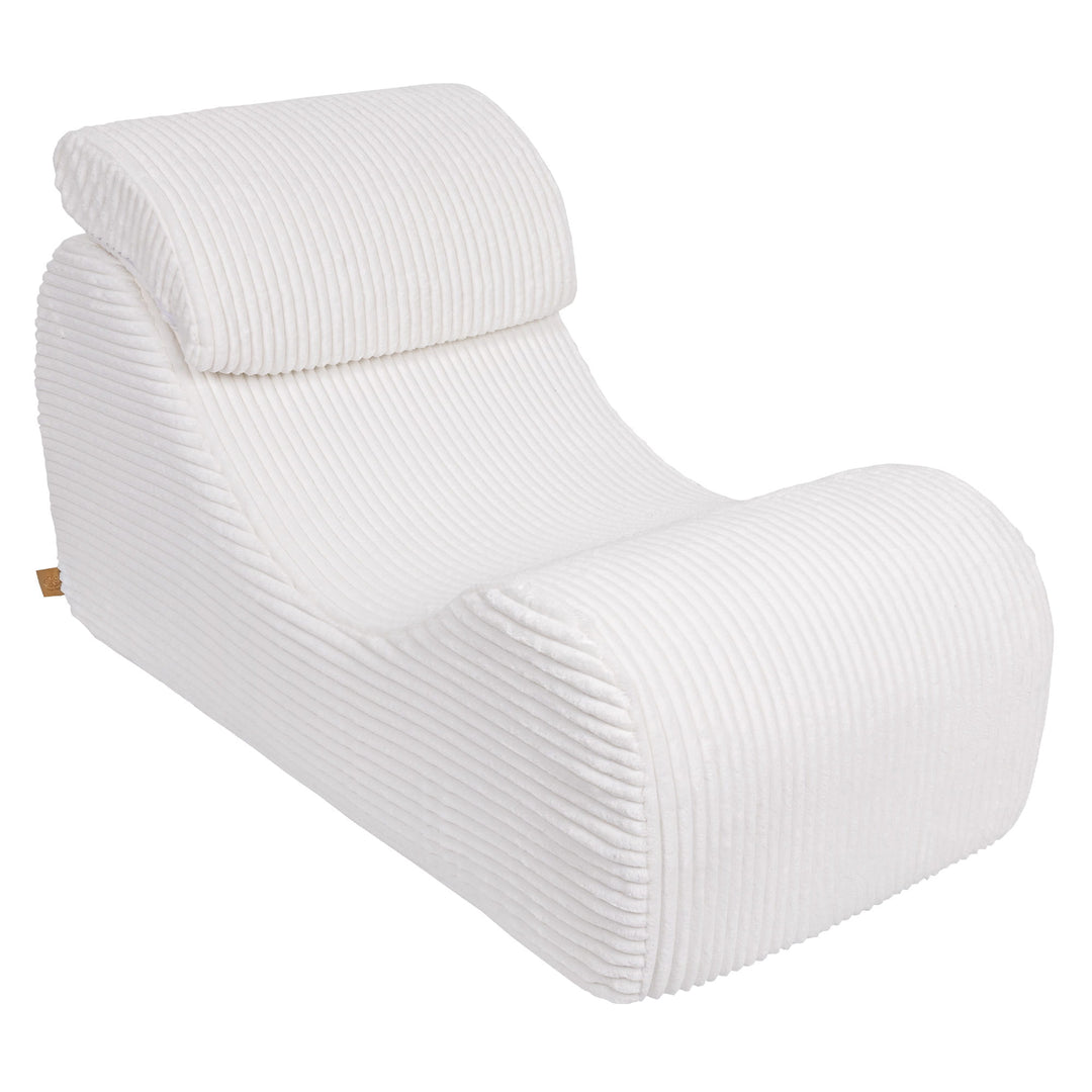 MeowBaby Furrycord Wave Lounger - White, side view