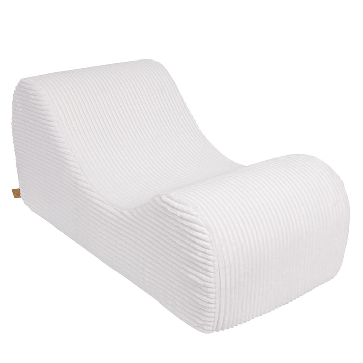 MeowBaby Furrycord Wave Lounger - White, headrest detail