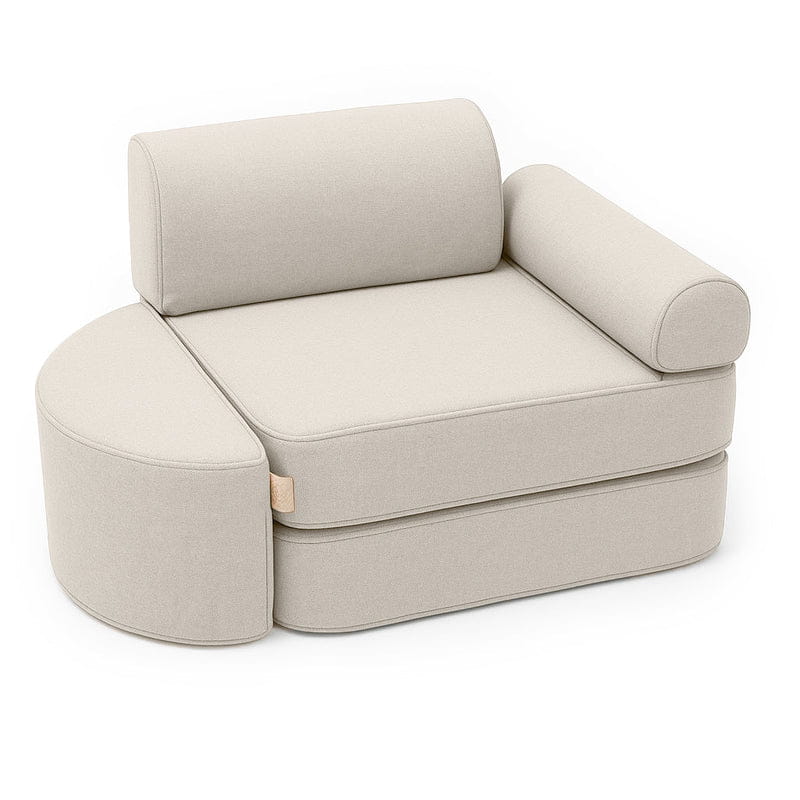 MeowBaby Outzy Kids Play Armchair 60cm - Oat Blush Beige