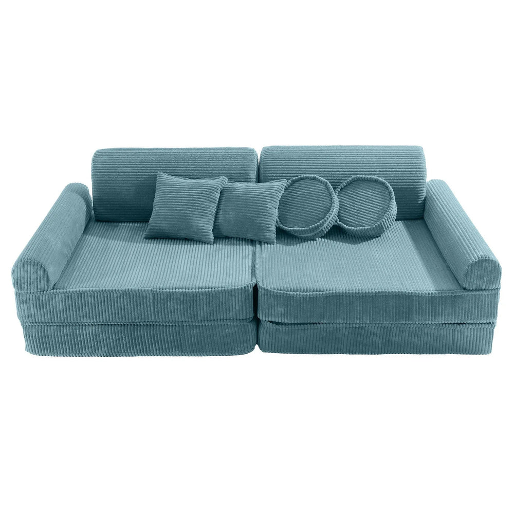 MeowBaby Premium Corduroy Kids' Sofa Sofa MeowBaby Turquise 