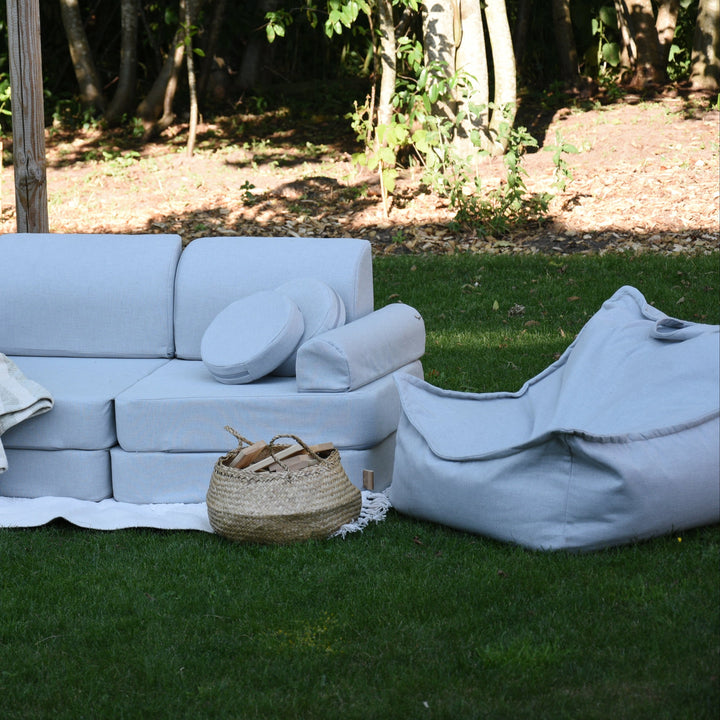 MeowBaby Outzy Sako Bean Bag — garden lifestyle shot
