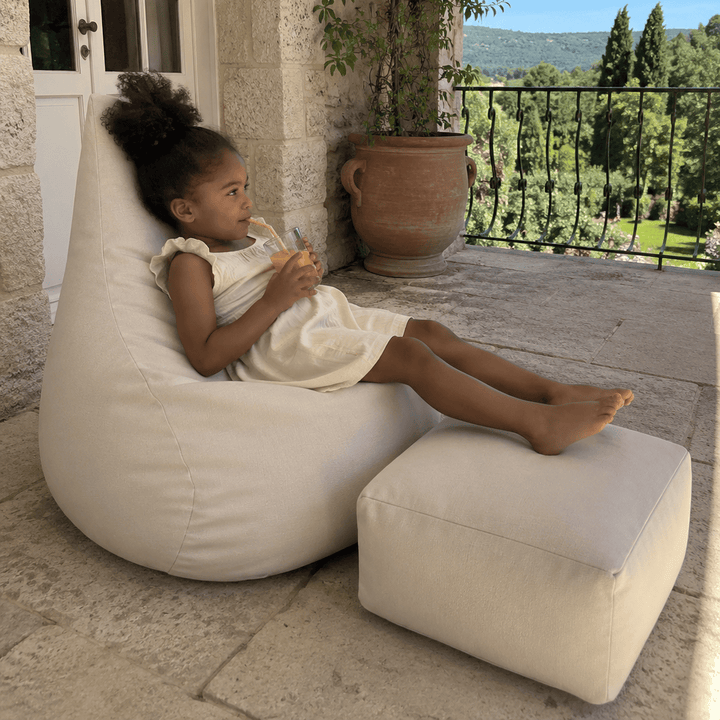 MeowBaby Outzy Tearor — 2-in-1 set feature graphic showing pouf and footstool