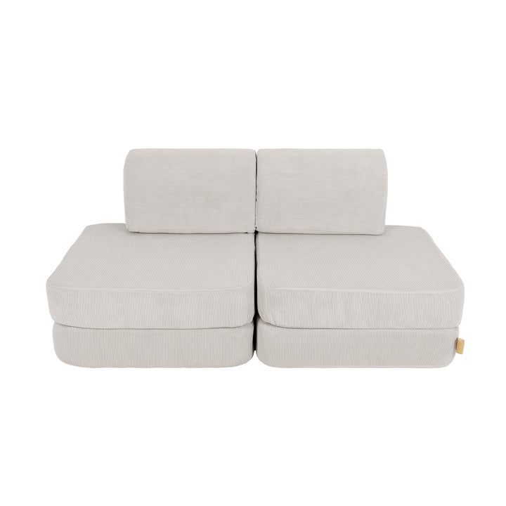 MeowBaby Slimcord Pocket Kids Sofa - Basic - Grey