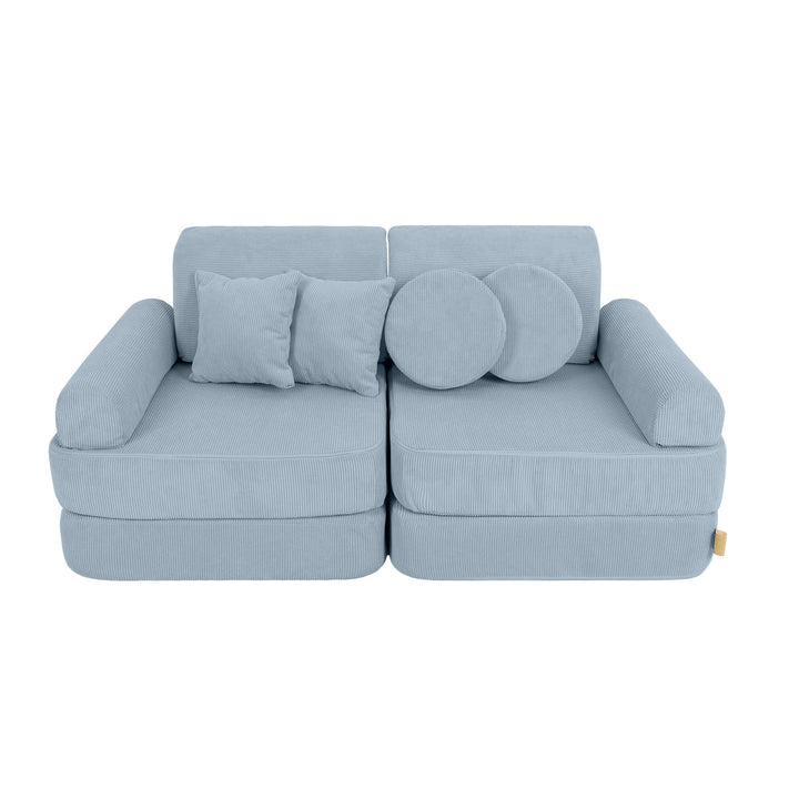 MeowBaby Slimcord Pocket Kids Sofa - Plus - Turquoise