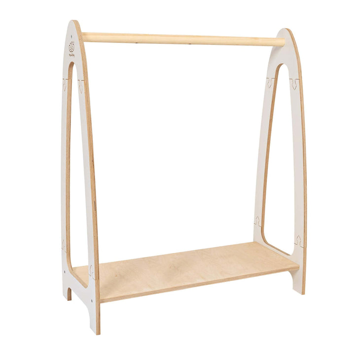 MeowBaby Soft Hanger wooden coat stand, Large size in White