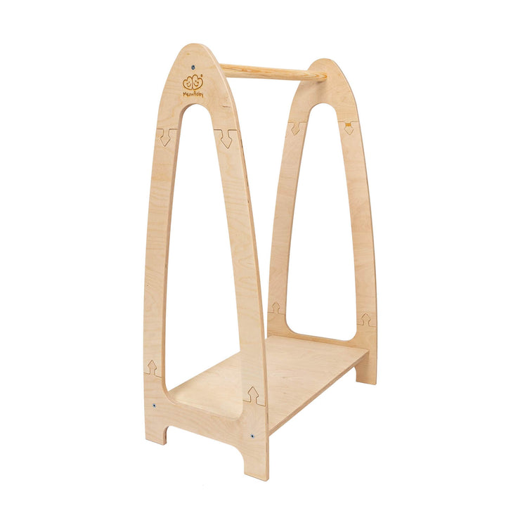 MeowBaby Soft Hanger wooden coat stand, Small size in Natural wood