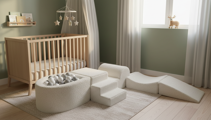 MeowBaby Soft Play Ball Pit Mini - Bearly lifestyle: compact fit in a small room