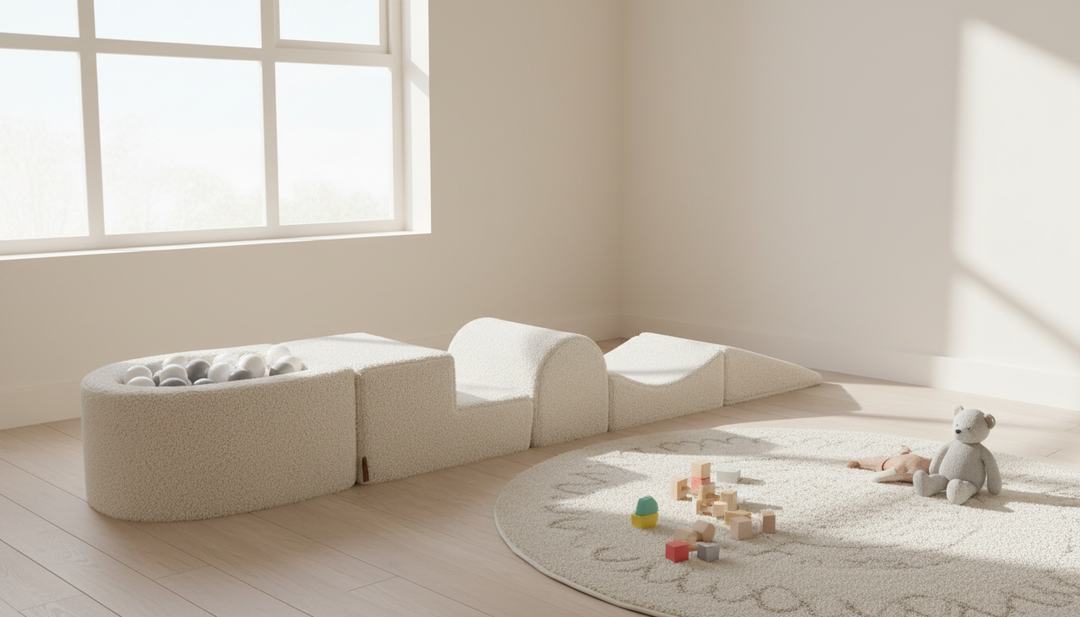 MeowBaby Soft Play Ball Pit Mini - Bearly lifestyle: playroom setup