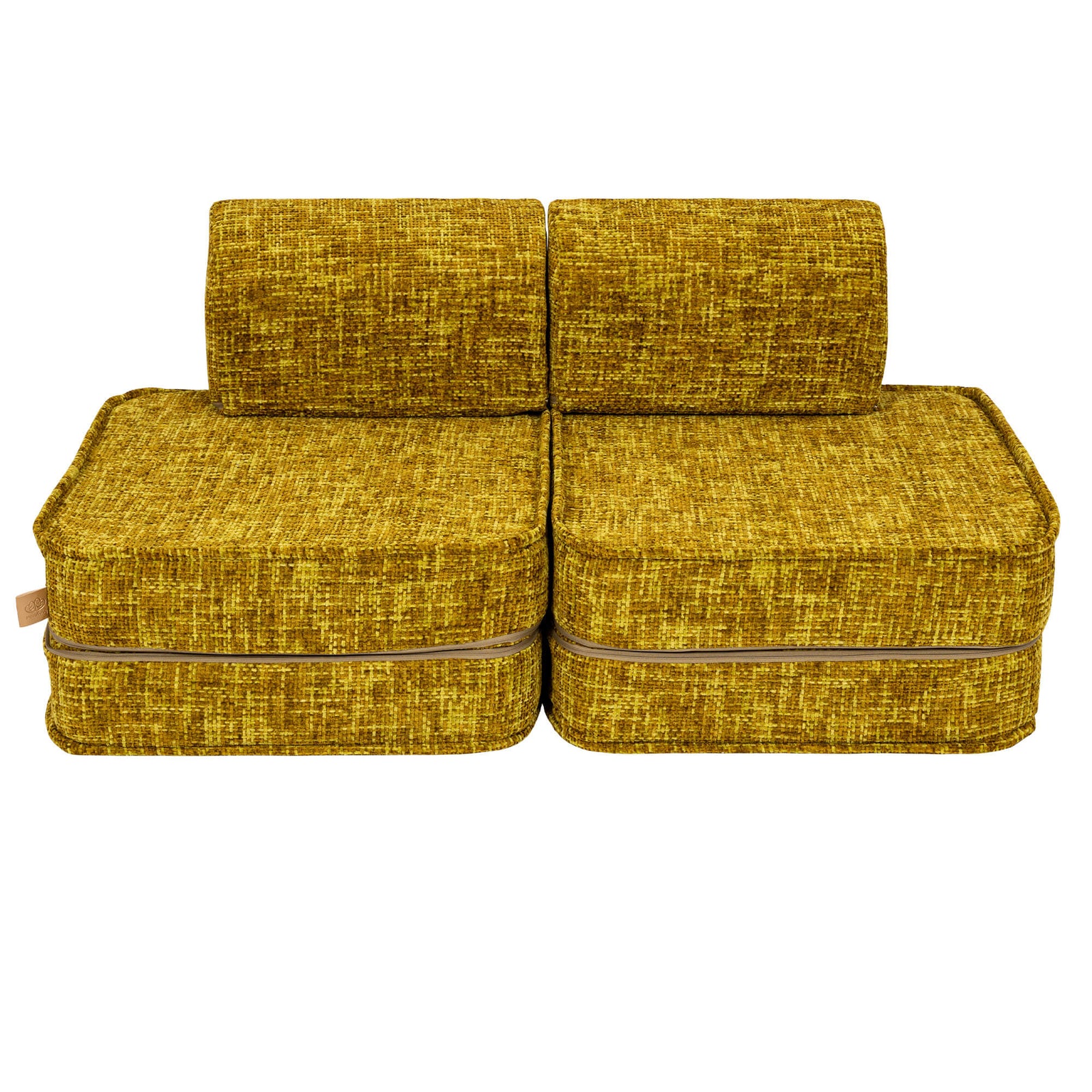 MeowBaby Tangle Pocket Kids Sofa - Basic - Honey Mustard